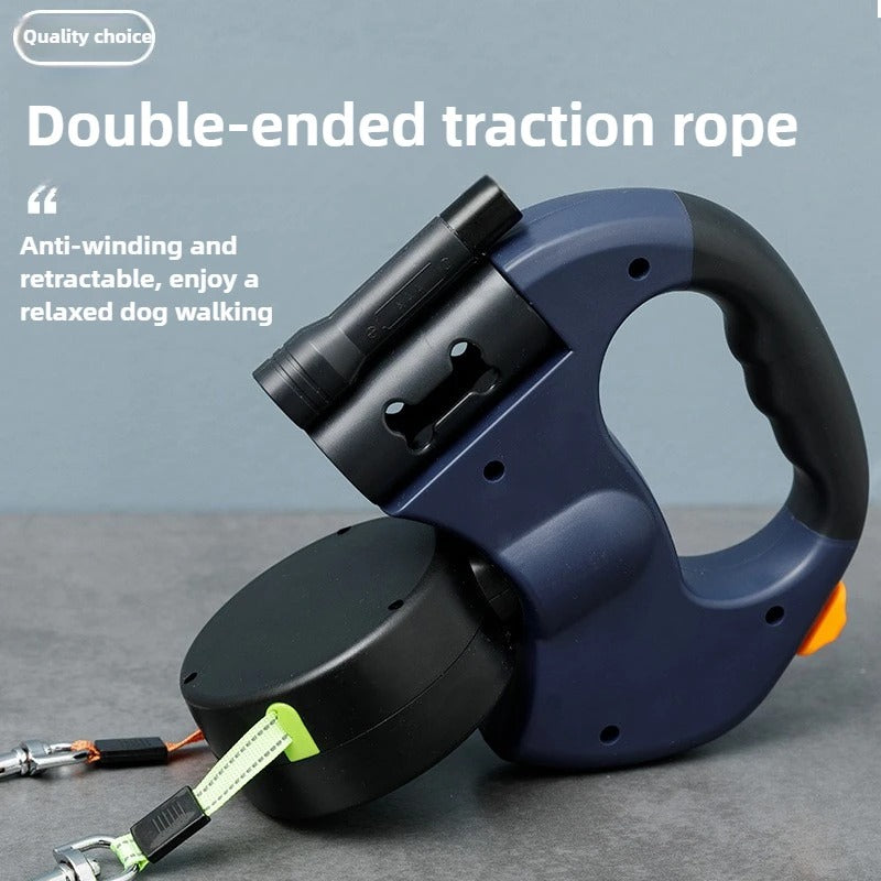 Retractable Double Dog Leash